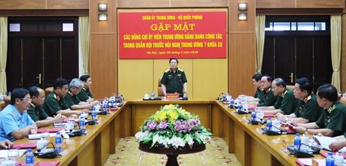 Quân ủy Trung ương gặp mặt các Ủy viên Trung ương Đảng công tác trong Quân đội