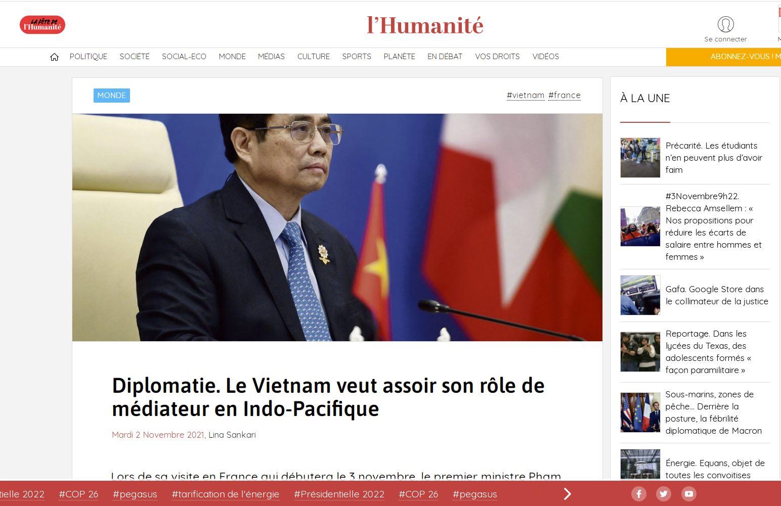 Báo Pháp: Việt Nam đang ngày càng khẳng định vị thế trên trường quốc tế
