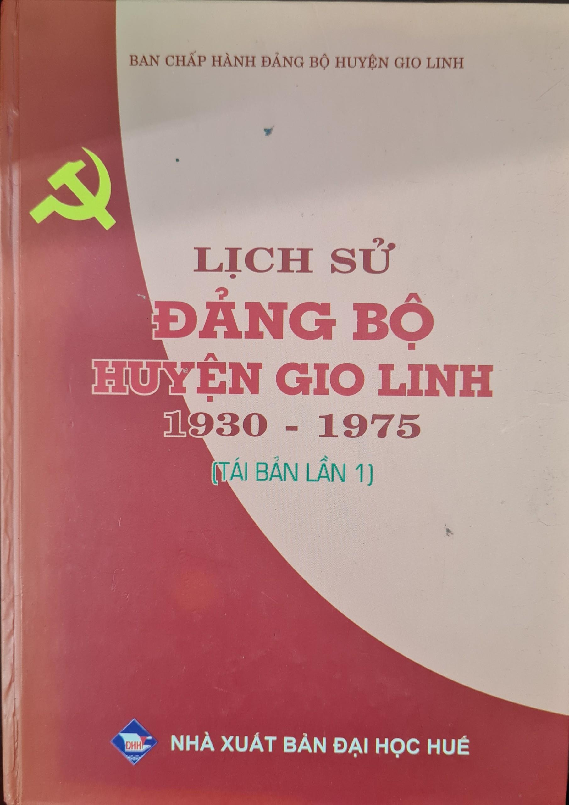 LỊCH SỬ ĐẢNG BỘ HUYỆN GIO LINH 1930-1975