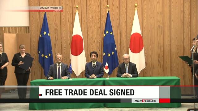Nhật Bản, EU cam kết thúc đẩy thương mại tự do