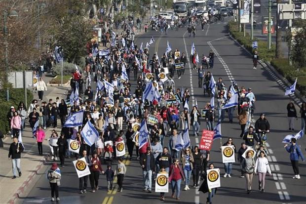 Israel: Biểu tình phản đối cải cách bước sang tuần thứ 10 liên tiếp