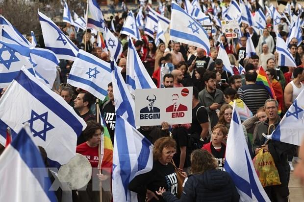 Israel: Biểu tình ủng hộ Chính phủ cải cách tư pháp