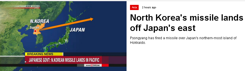 Nhật Bản, Hàn Quốc phản ứng mạnh mẽ sau vụ phóng tên lửa của Triều Tiên