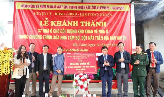 Huyện đầu tiên ở Quảng Trị hoàn thành việc xóa nhà tạm