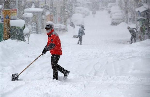 Hơn 100 vụ tai nạn giao thông do tuyết rơi dày tại miền Đông Hàn Quốc