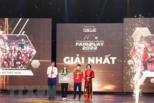 Đội tuyển nữ Việt Nam được trao Giải thưởng Fair Play năm 2022