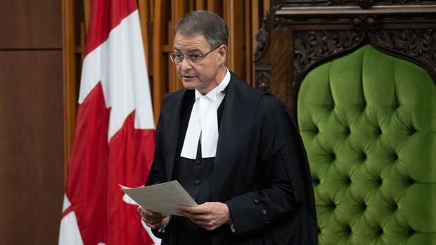 Chủ tịch Hạ viện Canada tuyên bố từ chức sau nhiều tranh cãi