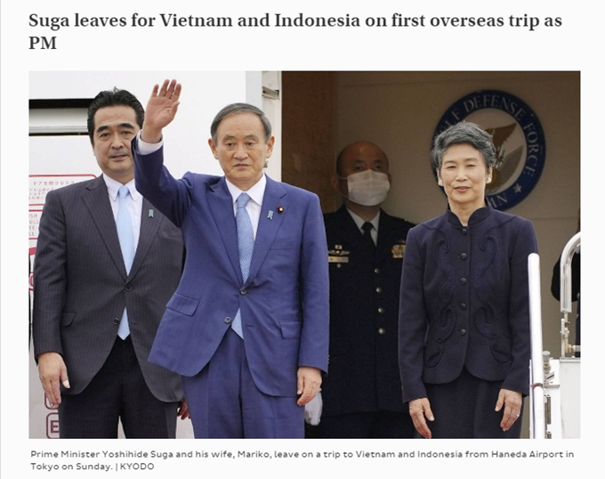 Dư luận quốc tế hoan nghênh Thủ tướng Nhật Bản Suga Yoshihide thăm chính thức Việt Nam
