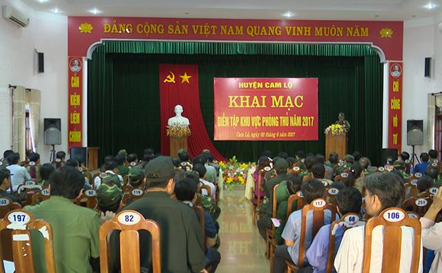 Khai mạc diễn tập Khu vực phòng thủ huyện Cam Lộ năm 2017